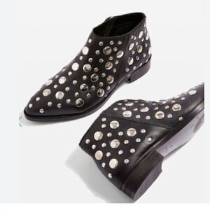 Topshop Mirror Stud Booties 
